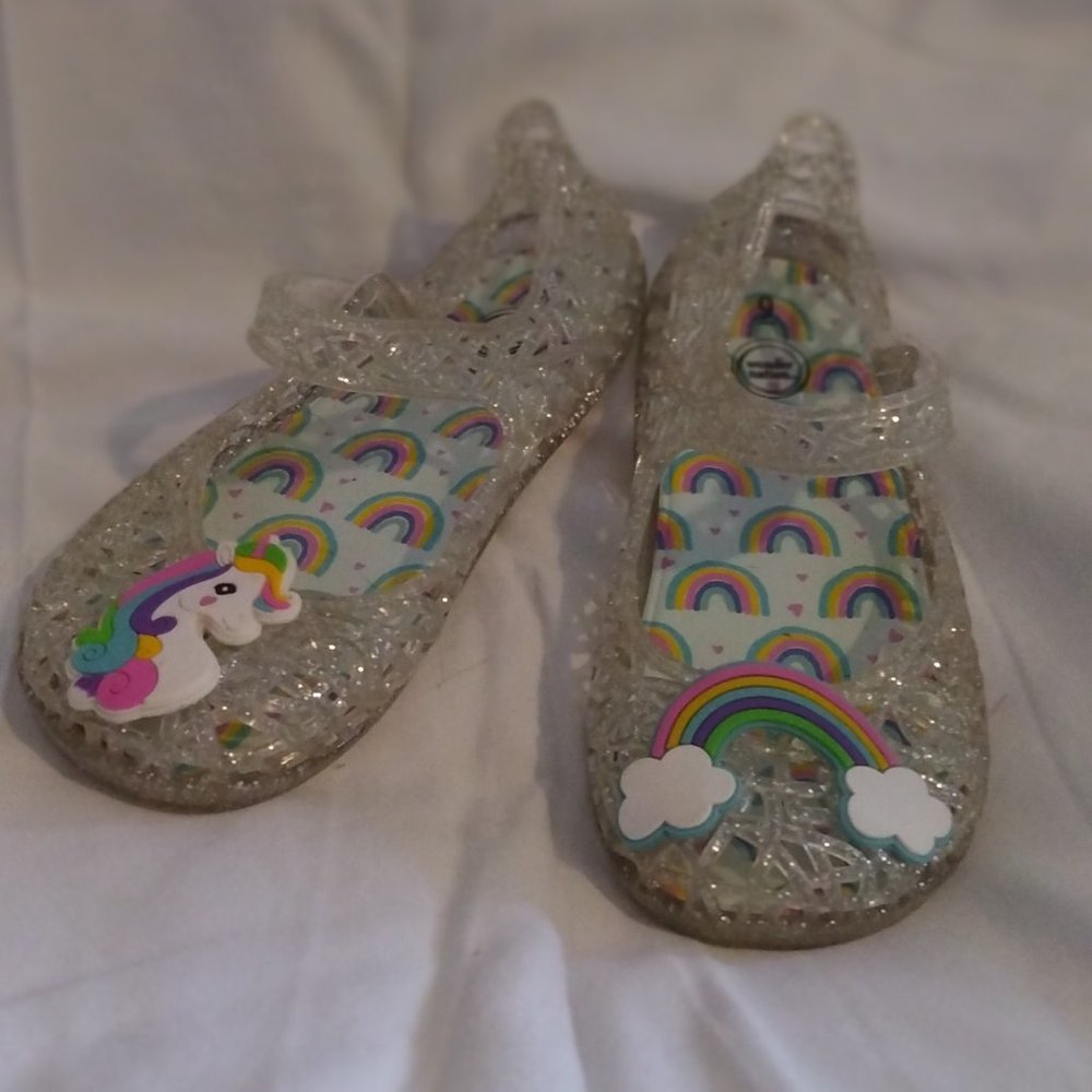 COPY - Unicorn jellies clear size 9 toddler